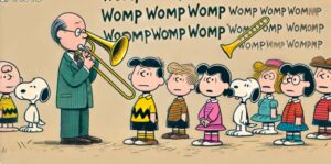 womp womp womp" moment from Peanuts